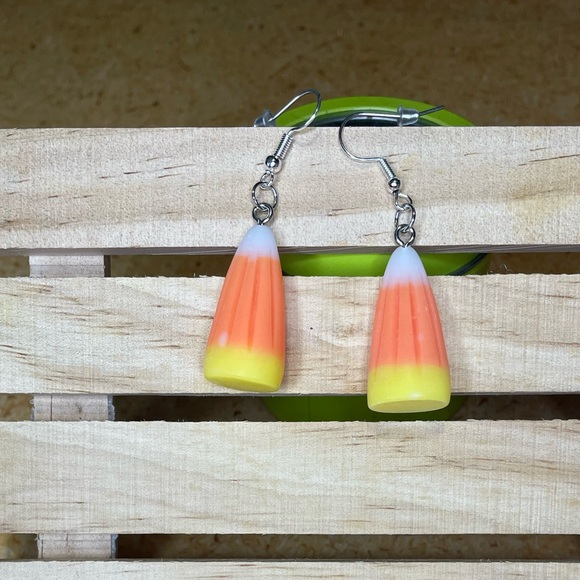 Candy Corn Earrings - Picture 2 of 2